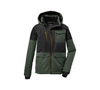 Killtec Boy's Chaqueta funcional/chaqueta al aire libre con capucha y protector de nieve KOW 29 BYS SKI JCKT, negro, 128, 37214-000