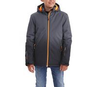 Killtec Boy's Chaqueta funcional/chaqueta al aire libre con capucha y protector de nieve Lynge BYS JCKT E, antracita, 176, 35944-000