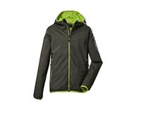 killtec Boy's Chaqueta funcional/chaqueta de exterior con capucha, plegable KOS 226 BYS JCKT, dark olive, 116, 39566-000