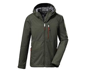 Killtec Boy's Chaqueta softshell/chaqueta outdoor con capucha - KOS 61 BYS SFTSHLL JCKT, dark olive, 128, 37839-000