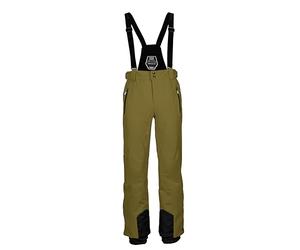 killtec Enosh 30920-000 - Pantalones de esquí para Hombre con Tirantes Desmontables, protección de Bordes y paranieves, Talla M, Color Verde Oliva