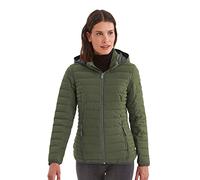Killtec Gauror Jr Chaqueta Funcional Informal con Aspecto de plumón con Capucha Desmontable, Mujer, Verde Hoja, 38