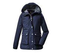 Killtec Girl's Chaqueta/chaqueta de exterior con capucha, impermeable - KOS 68 GRLS JCKT, blue anthracite, 128, 37969-000