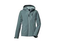 killtec Girl's Chaqueta softshell/chaqueta outdoor con capucha KOS 235 GRLS SFTSHLL JCKT, steel mint, 116, 40890-000