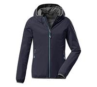 Killtec Girl's Chaqueta softshell con cuello alzado, plegable - KOS 164 GRLS SFTSHLL JCKT, blue anthracite, 164, 38362-000