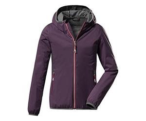 Killtec Girl's Chaqueta softshell con cuello alzado, plegable - KOS 164 GRLS SFTSHLL JCKT, plum, 176, 38362-000