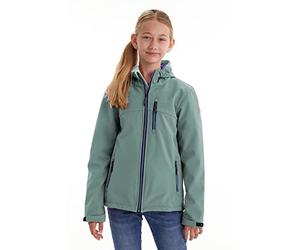 Killtec Girls Softshell Jacke, Chaqueta softshell/chaqueta exterior con capucha Niñas, blaugrün, 128