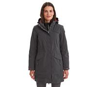 Killtec Grindavik WMN CT B Parka Funcional con Capucha Desmontable, Mujer, Antracita, 40