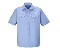 killtec Hombre Camiseta Funcional/Camiseta de Manga Corta/Camiseta Outdoor KOS 47 MN WVN SHRT, Hell Stahlblau, XXL, 42843-000