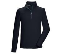 killtec Hombre Camiseta Polar con Cuello Alto y Cremallera KSW 99 MN FLC SHRT, Schwarz Blau, L, 40878-000
