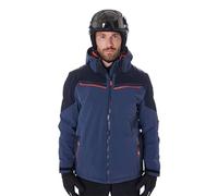 killtec Hombre Chaqueta de esquí/chaqueta funcional con capucha con cremallera, protección contra la nieve y ventilación en las axilas KSW 51 MN SKI JCKT, nachtblau, L, 43442-000