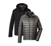 killtec Hombre Chaqueta de exterior/3 en 1 chaqueta funcional con capucha y chaqueta acolchada con cremallera KOW 95 MN JCKT, schwarz, XL, 43492-000