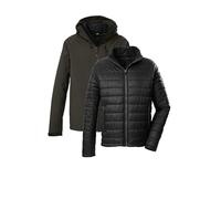 Killtec Hombre Chaqueta de exterior/3 en 1 chaqueta funcional con capucha y chaqueta acolchada con cremallera KOW 95 MN JCKT, dunkeloliv, M, 43492-000