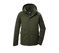 killtec Hombre Chaqueta funcional/chaqueta de exterior con capucha con cremallera KOW 81 MN JCKT, dark moss, L, 41846-000