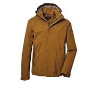 killtec Hombre Chaqueta funcional/chaqueta de exterior con capucha desmontable KOS 53 MN JCKT, curry, L, 41333-000