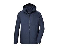 killtec Hombre Chaqueta impermeable funcional/chaqueta de exterior con capucha con cremallera KOS 74 MN JCKT, dunkelblau, L, 42869-000