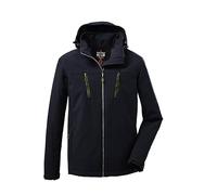 killtec Hombre Chaqueta softshell/chaqueta de exterior con capucha con cremallera KOW 163 MN SFTSHLL JCKT, schwarz, 4XL, 37711-000
