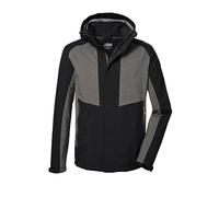 killtec Hombres Chaqueta funcional impermeable/chaqueta para exteriores con capucha desmontable KOS 54 MN JCKT, grey, XL, 41334-000