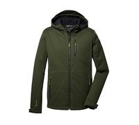 killtec Hombres Chaqueta softshell/chaqueta outdoor con capucha desmontable KOS 320 MN SFTSHLL JCKT, green, S, 41544-000