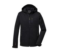 killtec Hombres Chaqueta softshell/chaqueta outdoor con capucha desmontable KOS 320 MN SFTSHLL JCKT, black, M, 41544-000