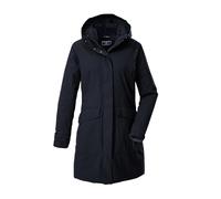 killtec KOW 18 WMN PRK 43313-000 - Parka funcional para mujer, impermeable, con capucha con cremallera, color negro y azul 48