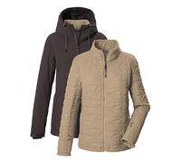 killtec KOW 20 WMN JCKT 44467-000 - Chaqueta funcional 3 en 1 con capucha, impermeable y con cremallera, color ébano