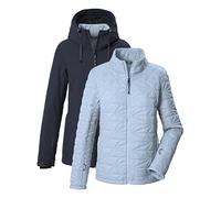 killtec KOW 20 WMN JCKT 44467-000 - Chaqueta funcional 3 en 1 con capucha, impermeable y con cremallera, color azul marino, 48