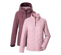 killtec KOW 20 WMN JCKT 44467-000 - Chaqueta funcional 3 en 1 con capucha, impermeable y con cremallera, color morado oscuro, 38