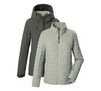 Killtec Kow 20 Wmn Jckt Chaqueta funcional 3 en 1 con capucha, impermeable y con cremallera