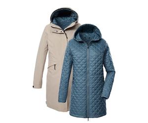 killtec Kow 22 Wmn Jckt Parka funcional 3 en 1 con capucha, impermeable y chaqueta acolchada con cremallera Mujer (Pack de 1)