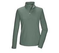 killtec KSW 70 WMN FLX SHRT Funcional/Camiseta Polar con Cuello Alto y Cremallera, Green-Grey, 42 para Mujer