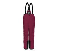 killtec KSW 77 GRLS SKI PNTS esquí/Pantalones funcionales con Peto Desmontable con Cremallera, paranieves y protección en los Bordes, Dunkel Himbeere, 152 para Niñas