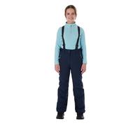 killtec KSW 77 GRLS SKI PNTS esquí/Pantalones funcionales con Peto Desmontable con Cremallera, paranieves y protección en los Bordes, Dunkelnavy, 140 para Niñas