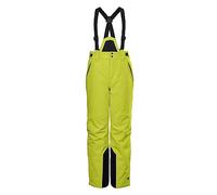 killtec KSW 79 BYS SKI PNTS funcionales/Pantalones de esquí con Peto Desmontable con Cremallera, paranieves y protección en los Bordes, Lime, 176 para Niños