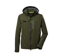 killtec Men's Chaqueta funcional/chaqueta de exterior con capucha con cremallera y protección contra salpicaduras KOS 36 MN JCKT, dark olive, S, 39199-000