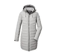 killtec Mujer Abrigo acolchado/abrigo funcional con aspecto de plumón y capucha con cremallera KOW 96 WMN QLTD CT, cloud grey, 48, 41812-000