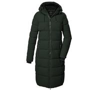 killtec Mujer Abrigo acolchado/abrigo funcional con aspecto de plumón y capucha KOW 56 WMN QLTD CT, dunkelgrün, 46, 41810-000