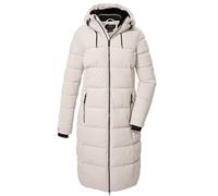 killtec Mujer Abrigo acolchado/abrigo funcional con aspecto de plumón y capucha KOW 56 WMN QLTD CT, weißer Sand, 48, 41810-000