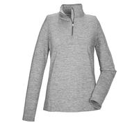 killtec Mujer Camiseta Funcional/Camiseta Polar con Cuello Alto y Cremallera KSW 121 WMN FLX SHRT, Graumelange, 38, 43495-000