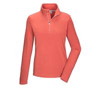 killtec Mujer Camiseta Polar con Cuello Alto y Cremallera KSW 101 WMN FLC SHRT, Bright Coral, 38, 40880-000