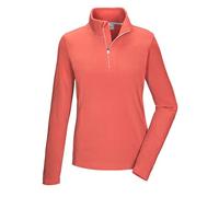 killtec Mujer Camiseta Polar con Cuello Alto y Cremallera KSW 62 WMN FLC SHRT, Bright Coral, 38, 43462-000