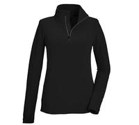 killtec Mujer Camiseta Polar con Cuello Alto y Cremallera KSW 62 WMN FLC SHRT, Schwarz, 38, 43462-000