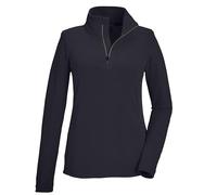 killtec Mujer Camiseta Polar con Cuello Alto y Cremallera KSW 62 WMN FLC SHRT, Schwarz Blau, 44, 43462-000