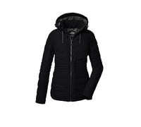 killtec Mujer Chaqueta acolchada con capucha con cremallera/chaqueta funcional repelente al agua KOW 10 WMN QLTD JCKT, schwarz, 48, 41807-000
