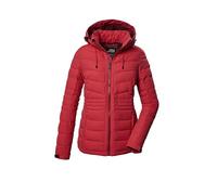 killtec Mujer Chaqueta acolchada con capucha con cremallera/chaqueta funcional repelente al agua KOW 10 WMN QLTD JCKT, modern red, 48, 41807-000