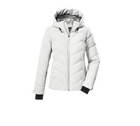 killtec Mujer Chaqueta de esquí/chaqueta acolchada/chaqueta funcional con aspecto de plumón, capucha y protección contra la nieve KSW 31 WMN SKI QLTD JCKT, gebrochenes weiss, 42, 43417-000