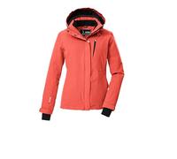 killtec Mujer Chaqueta de esquí/chaqueta funcional con capucha con cremallera y protección contra la nieve KSW 25 WMN SKI JCKT, bright coral, 38, 43411-000
