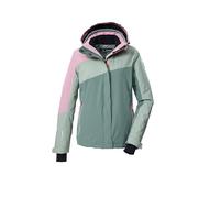 killtec Mujer Chaqueta de esquí/chaqueta funcional con capucha con cremallera y protección contra la nieve KSW 26 WMN SKI JCKT, helles salbei, 38, 43412-000
