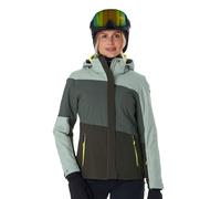 killtec Mujer Chaqueta de esquí/chaqueta funcional con capucha con cremallera y protección contra la nieve KSW 67 WMN SKI JCKT, grüngrau, 42, 41961-000