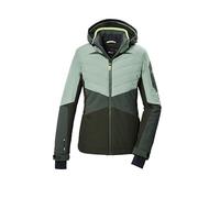 killtec Mujer Chaqueta de esquí/chaqueta funcional con capucha con cremallera y protección contra la nieve KSW 34 WMN SKI JCKT, hell stahlmint, 40, 41967-000
